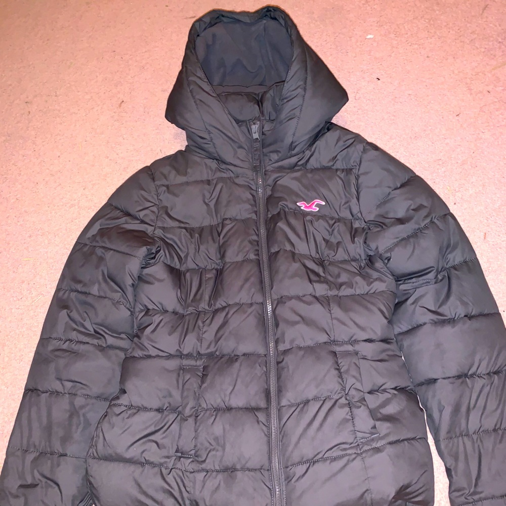 Grey hollister winter jacket